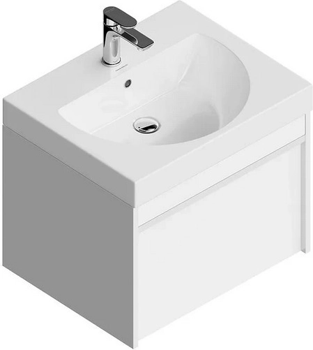 Тумба под раковину Kerama Marazzi Modula MOD.60.1+1\WHT подвесная 60 белая глянцевая — Изображение 2