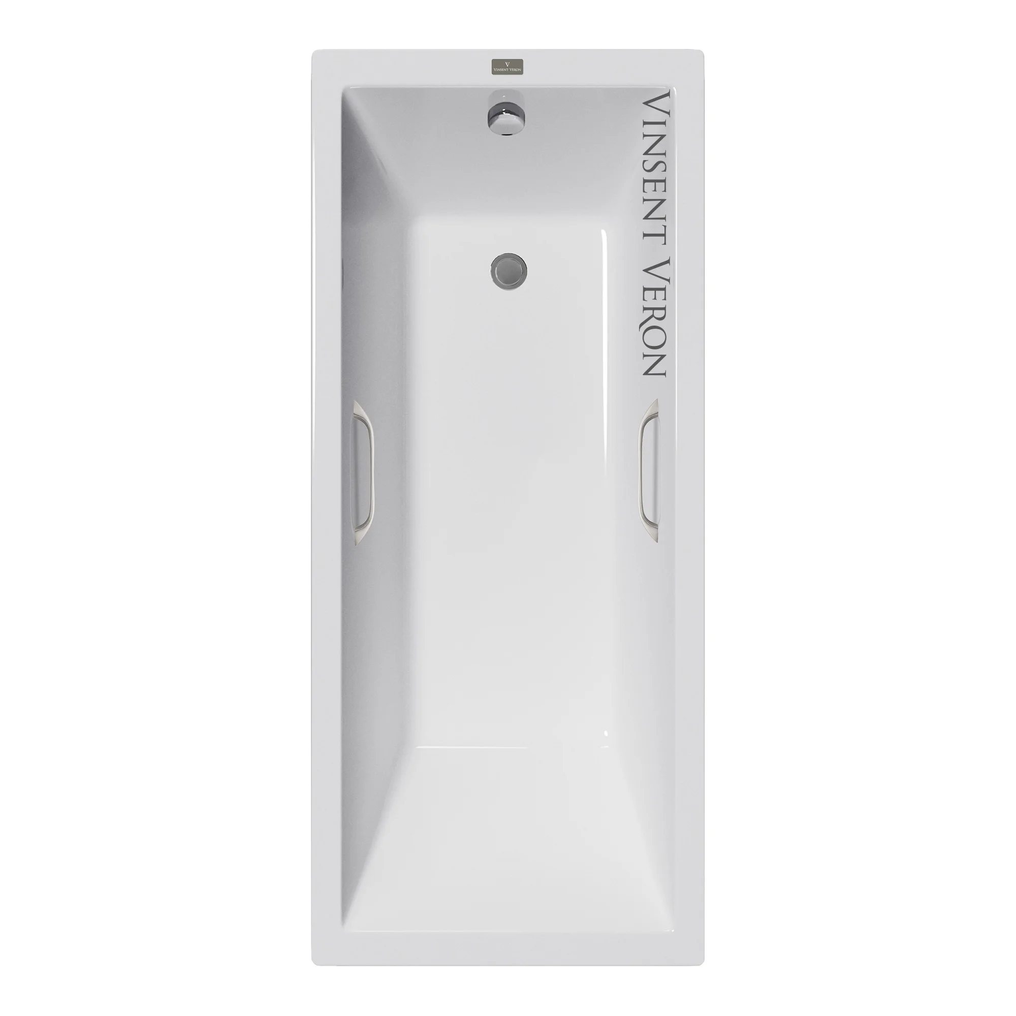 Ванна чугунная Vinsent Veron Square 140x70x45 VSQ1407045H/VH0012NI с ручками цвет никель Ванна чугунная Vinsent Veron Square 140x70x45 VSQ1407045H/VH0012NI с ручками цвет никель