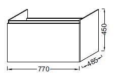 Тумба под раковину Jacob Delafon Odeon Up EB894-N14 Серый Антрацит 77 см Тумба под раковину Jacob Delafon Odeon Up EB894-N14 Серый Антрацит 77 см