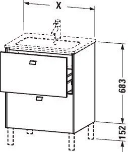 Тумба под раковину Duravit Brioso BR440101052 напольная 62 см Европейский дуб Тумба под раковину Duravit Brioso BR440101052 напольная 62 см Европейский дуб