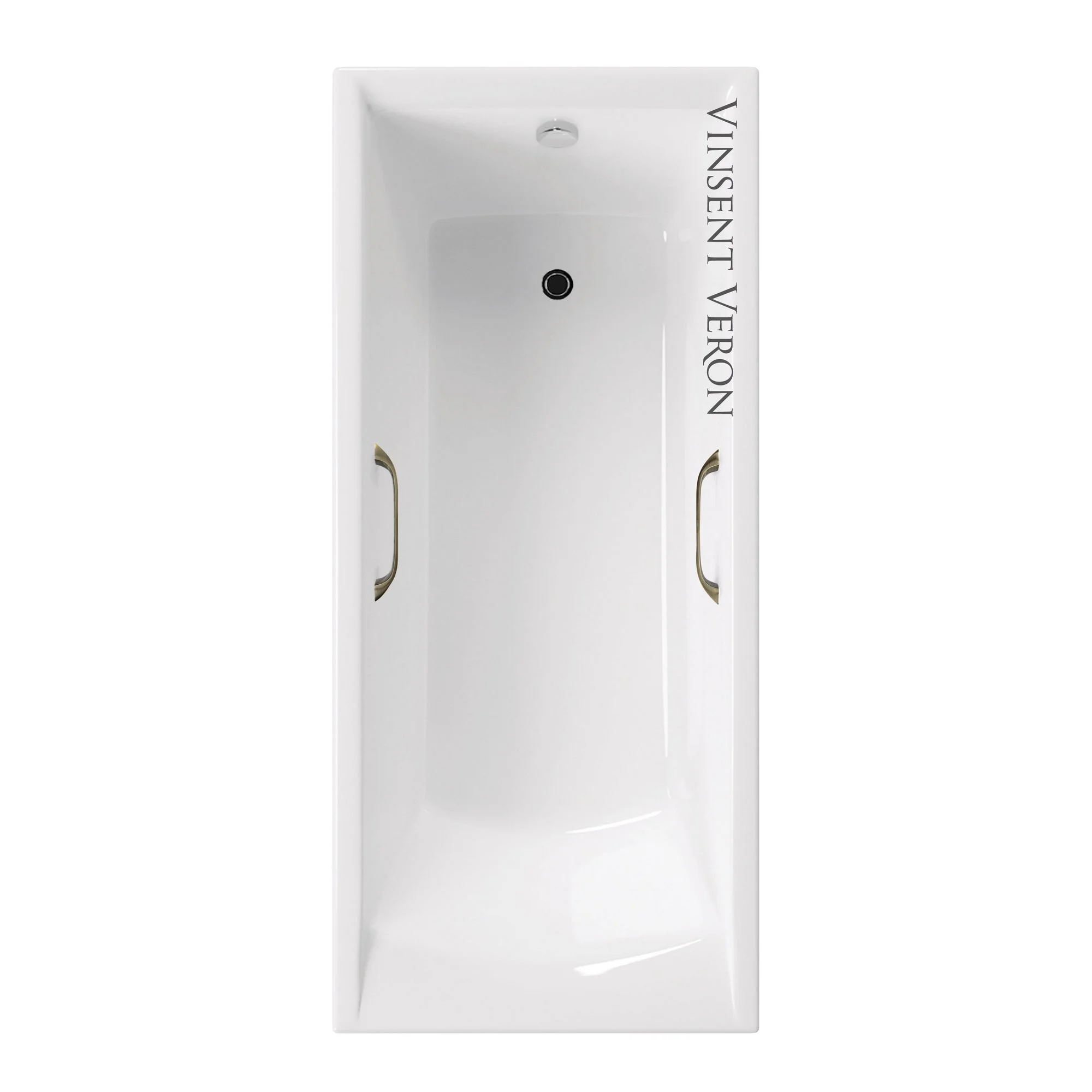 Ванна чугунная Vinsent Veron Devon 180x75x45 VDV1807545H/VH0012BR с бронзовыми ручками Ванна чугунная Vinsent Veron Devon 180x75x45 VDV1807545H/VH0012BR с бронзовыми ручками