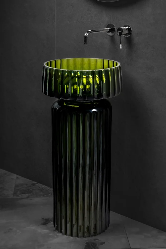 Пьедестал Boheme GLOW 810-BASE-RIB-G-OL полиэфирный рифленый OLIVE — Изображение 12