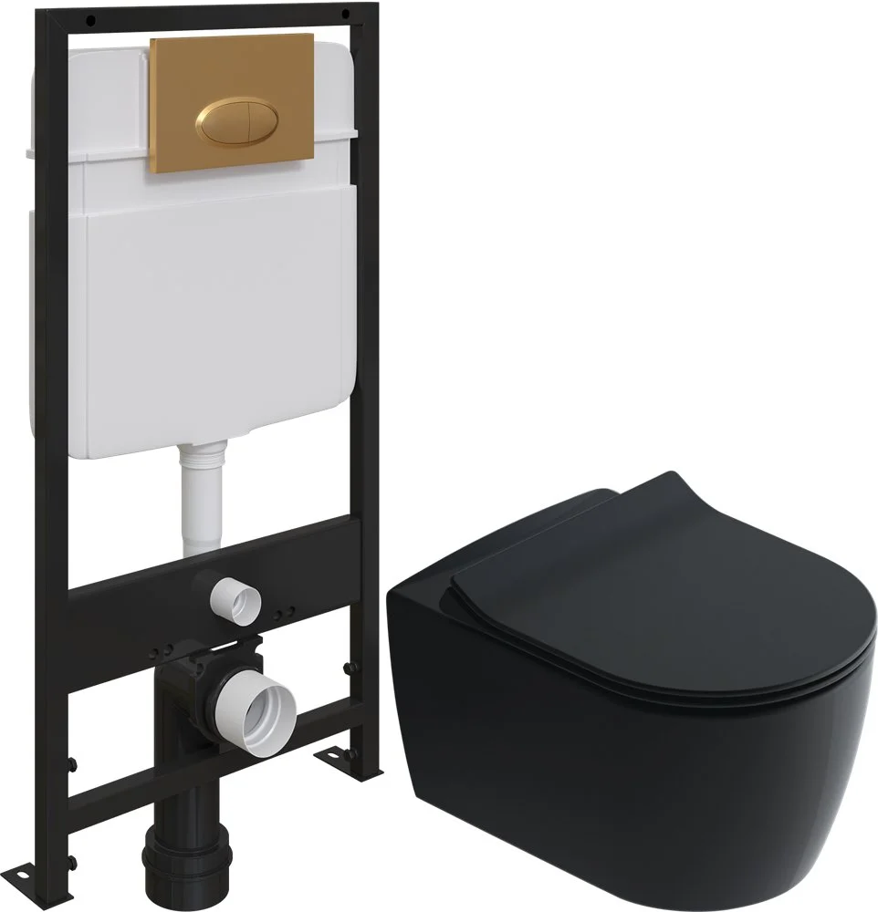 Комплект Унитаз подвесной STWORKI Ноттвиль SETK3104-2616 безободковый, с микролифтом, черный + Систе 587773 Комплект Унитаз подвесной STWORKI Ноттвиль SETK3104-2616 безободковый, с микролифтом, черный + Систе 587773