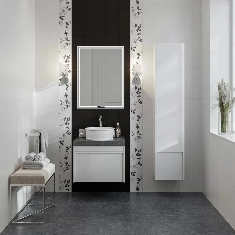 Тумба под раковину Kerama Marazzi Modula MOD.60.1+1\WHT подвесная 60 белая глянцевая — Изображение 10