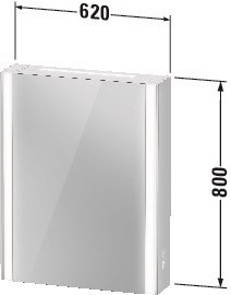 Зеркальный шкаф Duravit XVIU XV7141RB2B2 62 см черный матовый Зеркальный шкаф Duravit XVIU XV7141RB2B2 62 см черный матовый