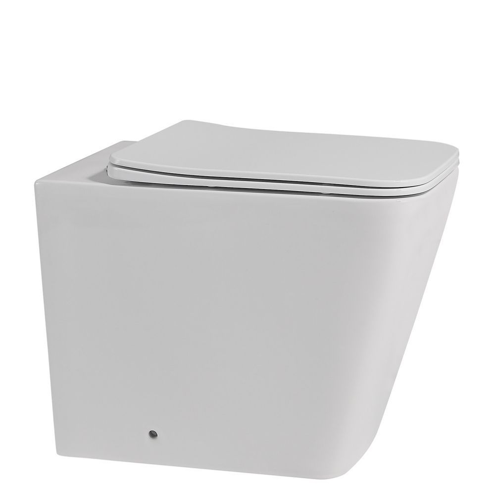 Унитаз приставной ABBER Rechteck AC1211 белый, безободковый с крышкой микролифт Унитаз приставной ABBER Rechteck AC1211 белый, безободковый с крышкой микролифт