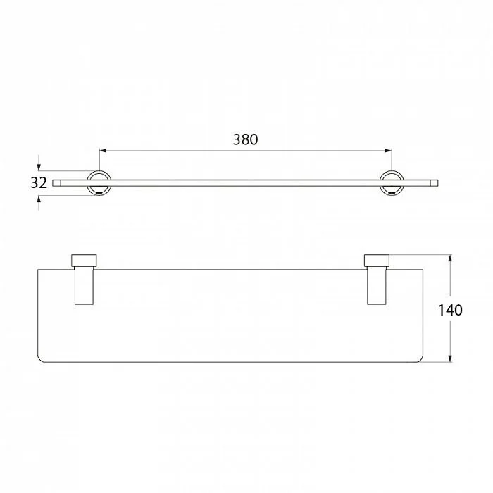 Полка IDDIS Monet (L029) стекло Полка IDDIS Monet (L029) стекло