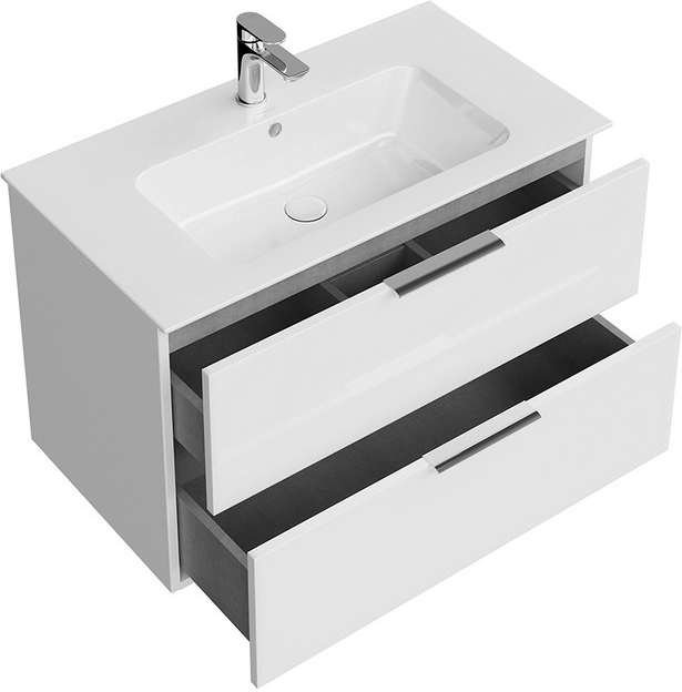 Тумба под раковину Kerama Marazzi Piano Forte PI.F.85\WHT подвесная 85 см, белый глянцевый — Изображение 4