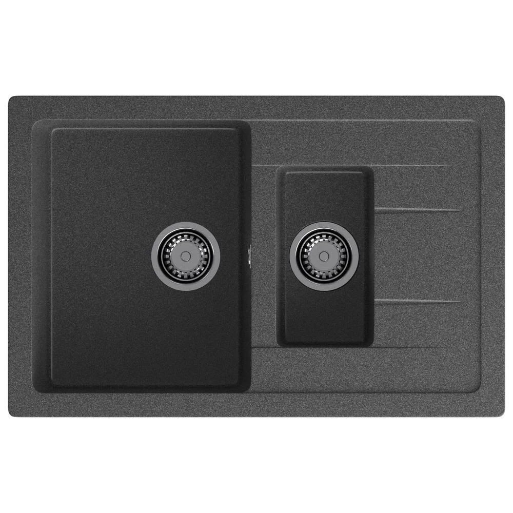 Кухонная мойка GranFest QUADRO Q-775KL графит — Изображение 1