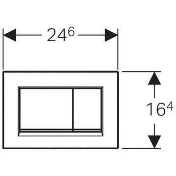 Клавиша смыва Geberit 115.883.KM.1 Sigma 30 пластик, черный/хром глянцевый Клавиша смыва Geberit 115.883.KM.1 Sigma 30 пластик, черный/хром глянцевый