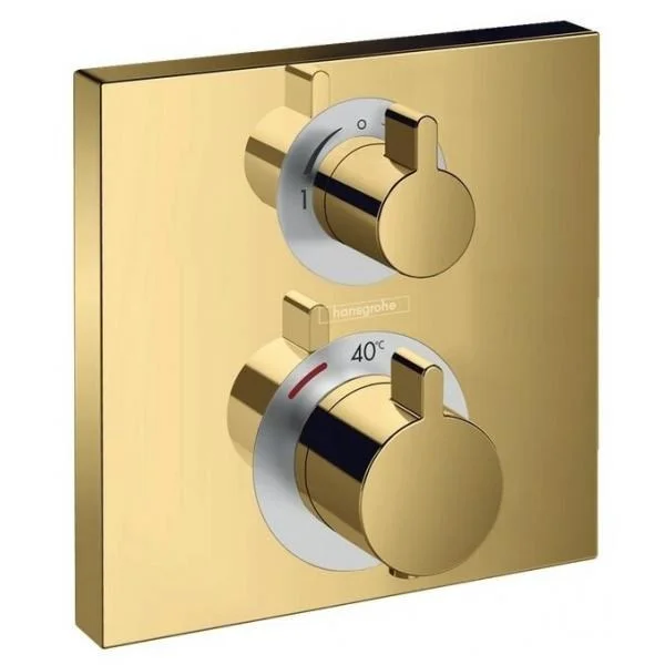 Смеситель для душа Hansgrohe Ecostat Square, скрытого монтажа, для 2 потребителей 15714990, полирова Смеситель для душа Hansgrohe Ecostat Square, скрытого монтажа, для 2 потребителей 15714990, полирова