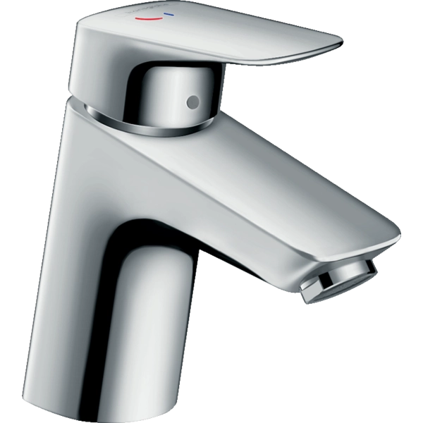 Смеситель для раковины Hansgrohe Logis 70, Coolstart, со сливным гарнитуром 71072000, хром Смеситель для раковины Hansgrohe Logis 70, Coolstart, со сливным гарнитуром 71072000, хром