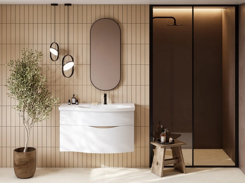 Тумба под раковину Kerama Marazzi Riva 100 см RV.100Rh\WHT.M правая, белая матовая — Изображение 9