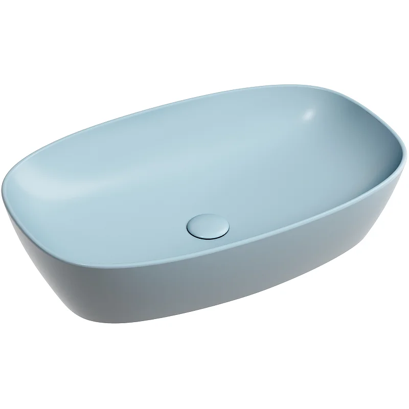 Раковина Ceramica Nova ELEMENT CN6049ML голубой матовый накладная Раковина Ceramica Nova ELEMENT CN6049ML голубой матовый накладная
