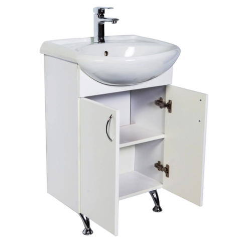 Тумба с раковиной Orange Кларис 57 Белая Kl-55TUW+RA Тумба с раковиной Orange Кларис 57 Белая Kl-55TUW+RA