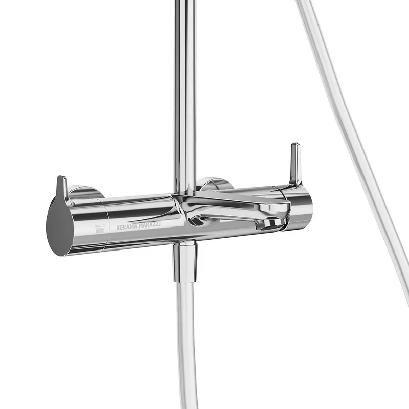 Душевая система Kerama Marazzi Fonte FO.201.KM.CR на 3 потока с фиксированным изливом, хром — Изображение 7