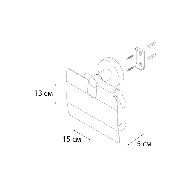 Держатель туалетной бумаги FIXSEN COMFORT BLACK FX-86010 черный — Изображение 2