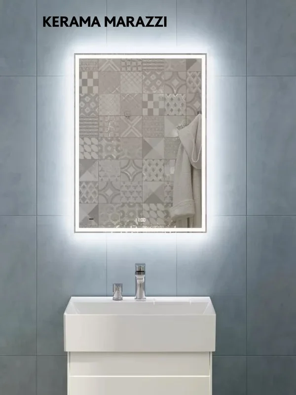 Зеркало Kerama Marazzi Tecno TE.mi.70 c LED 70 с подсветкой, с функцией антизапотевание, белый глянцевый — Изображение 6