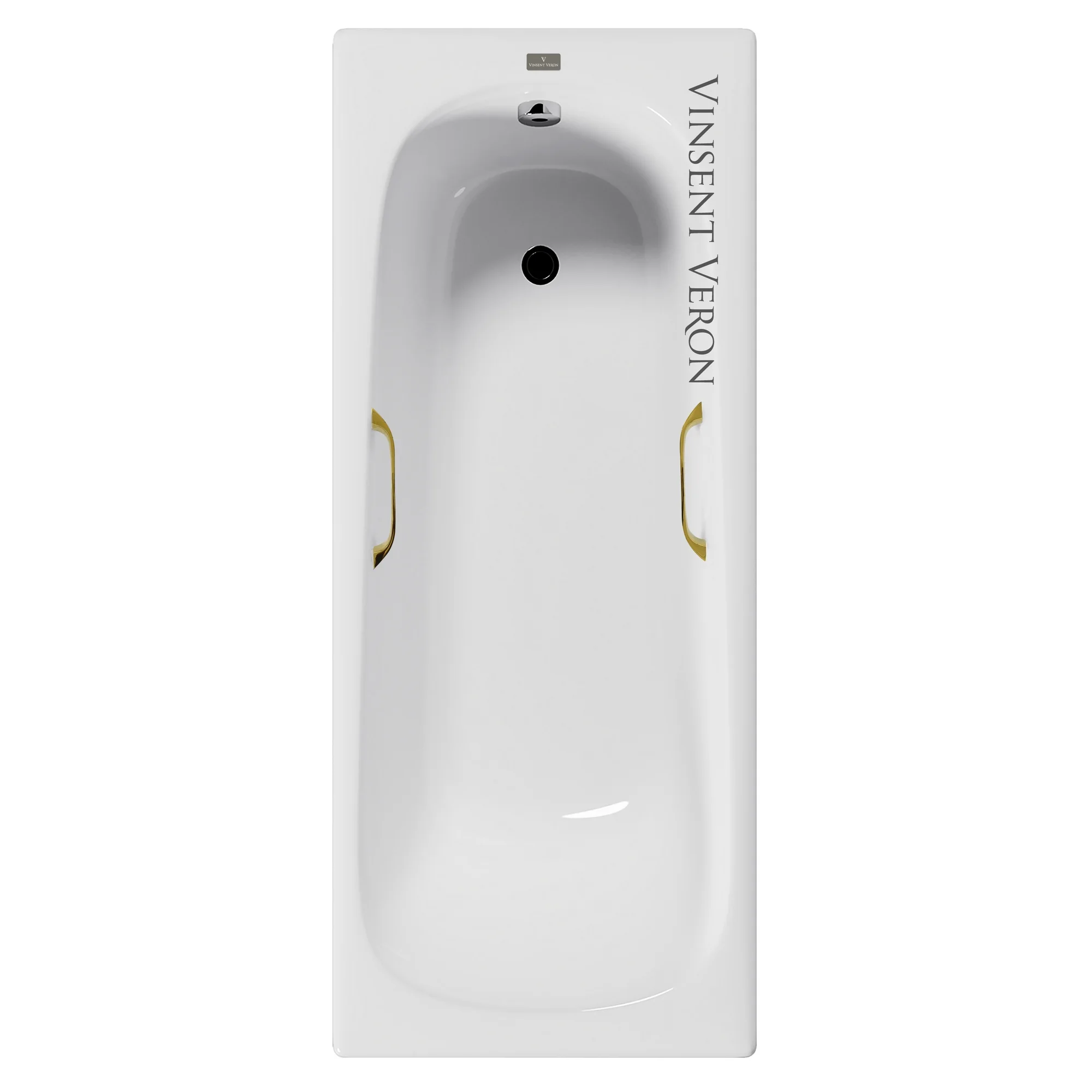 Ванна чугунная Vinsent Veron Concept 160x70x42 VCO1607042H/VH0012GD с золотыми ручками Ванна чугунная Vinsent Veron Concept 160x70x42 VCO1607042H/VH0012GD с золотыми ручками