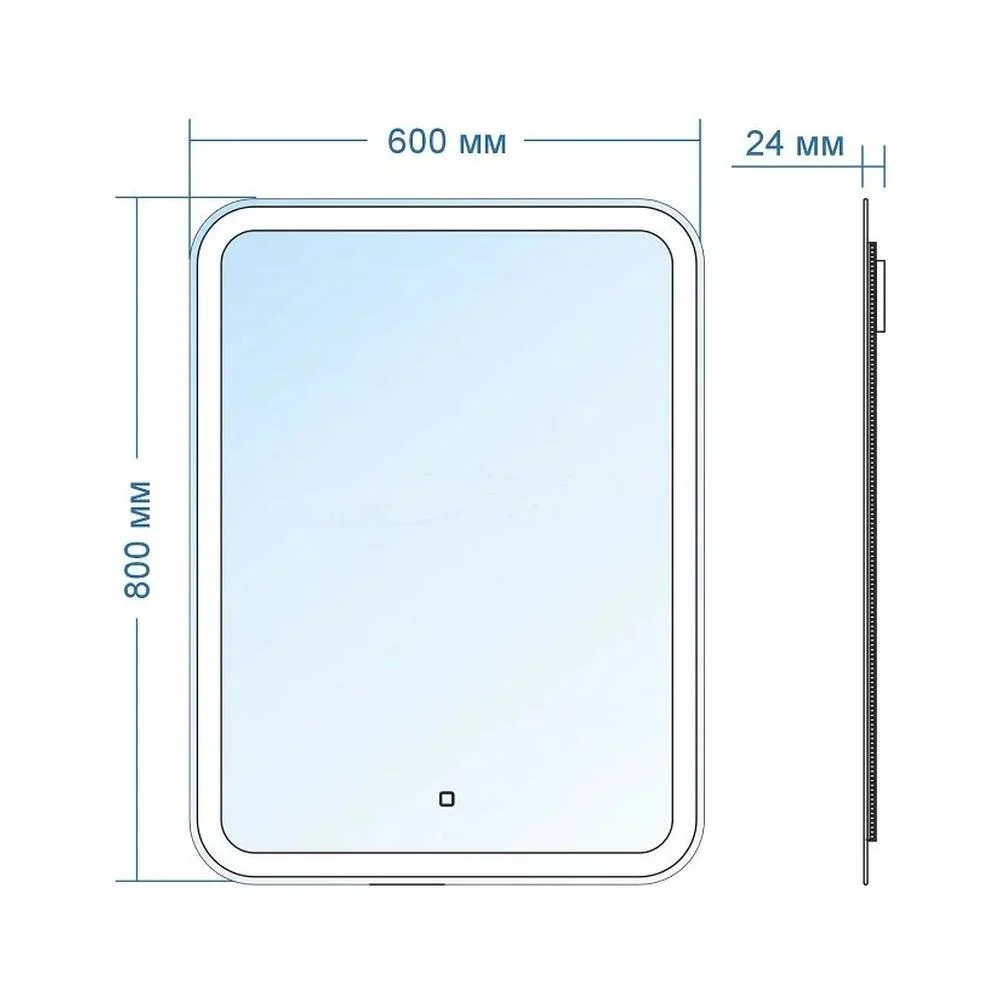 Зеркало Silver Mirrors Malta-Lite 600х800 LED-00002903 подсветка сенсорный выключатель — Изображение 2