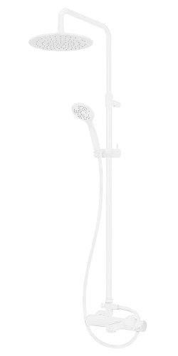 Душевая система CEZARES CZR-B-CVD-BIO с ручным и верхним душем из нержавеющей стали диаметр 250 мм, белый матовый Душевая система CEZARES CZR-B-CVD-BIO с ручным и верхним душем из нержавеющей стали диаметр 250 мм, белый матовый