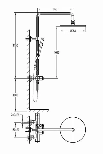 Душевая система Cezares Eco (ECO-CD-T-01-Cr) Душевая система Cezares Eco (ECO-CD-T-01-Cr)