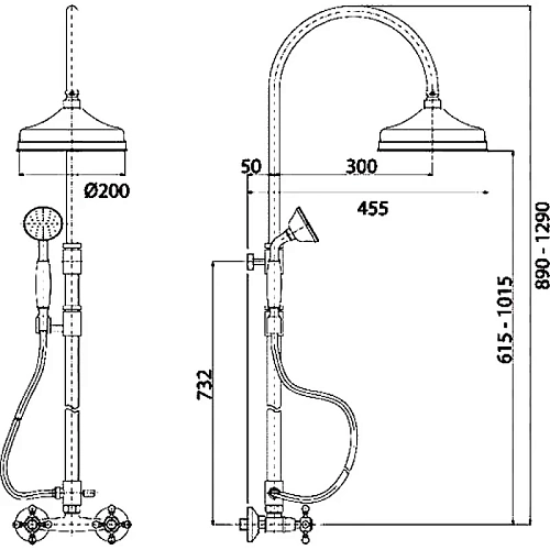 Душевая система CEZARES GOLF-CD-02-Bi Душевая система CEZARES GOLF-CD-02-Bi