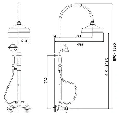 Душевая система CEZARES GOLF-CD-30-03/24-M Душевая система CEZARES GOLF-CD-30-03/24-M