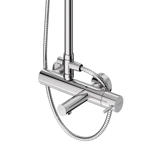 Душевая система CEZARES LEAF-CVDA-30-L-01 телескопическая с верхним и ручным душем, диаметр 230 мм АбС пластик, хром Душевая система CEZARES LEAF-CVDA-30-L-01 телескопическая с верхним и ручным душем, диаметр 230 мм АбС пластик, хром