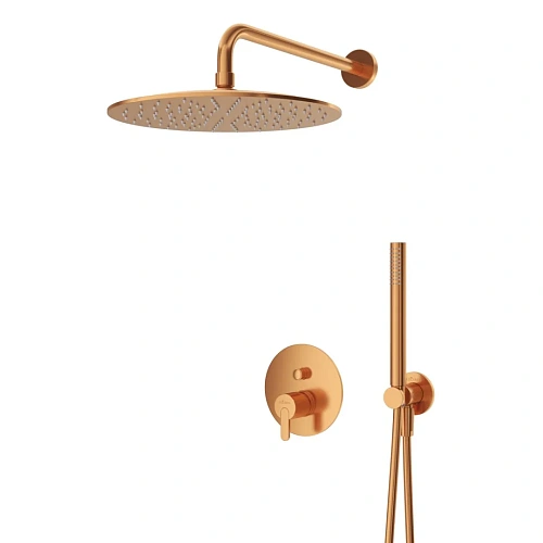 Душевая система CEZARES LEAF-DSIP-30-SS встраиваемая, для верхнего и ручного душа, верхний душ 30 см, Sunset Душевая система CEZARES LEAF-DSIP-30-SS встраиваемая, для верхнего и ручного душа, верхний душ 30 см, Sunset