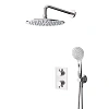Душевая система CEZARES LEAF-DSIP-T-25-01 встраиваемая, термостатическая, верхний душ 25 см, Хром