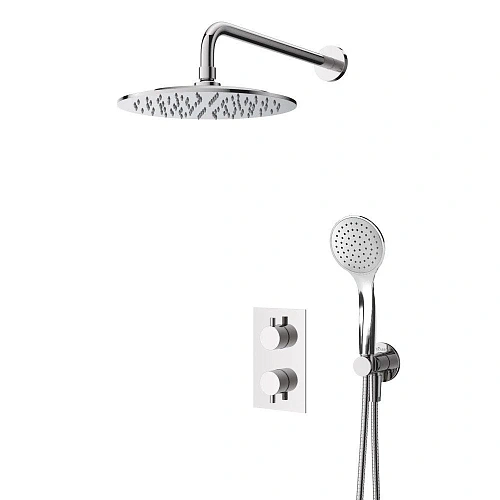Душевая система CEZARES LEAF-DSIP-T-25-01 встраиваемая, термостатическая, верхний душ 25 см, Хром Душевая система CEZARES LEAF-DSIP-T-25-01 встраиваемая, термостатическая, верхний душ 25 см, Хром