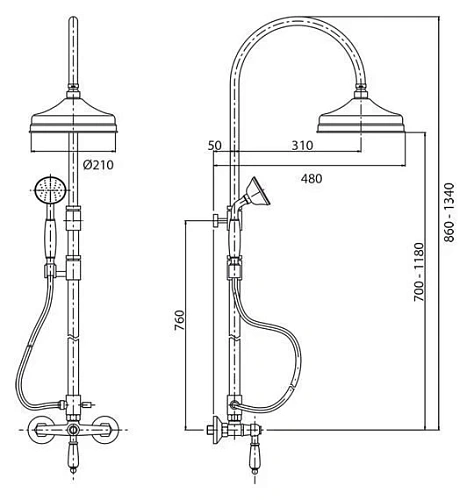 Душевая система Cezares Margot (CD-03/24-M) золото 24 карат MARGOT-CD-03/24-M Душевая система Cezares Margot (CD-03/24-M) золото 24 карат MARGOT-CD-03/24-M