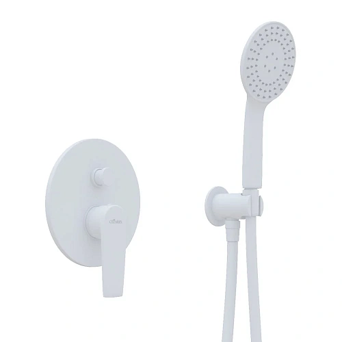 Душевая система CEZARES NAUTIC-DSIP-BIO встраиваемая, верхний душ 25 см, верхняя лейка металл, белый матовый Душевая система CEZARES NAUTIC-DSIP-BIO встраиваемая, верхний душ 25 см, верхняя лейка металл, белый матовый