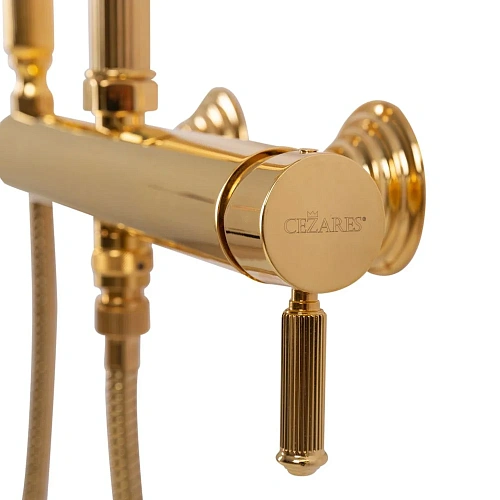 Душевая система CEZARES OLIMP-CD-03/24-L с верхним и ручным душем, золото 24 карат Душевая система CEZARES OLIMP-CD-03/24-L с верхним и ручным душем, золото 24 карат