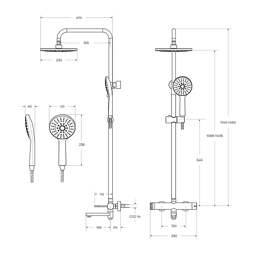 Душевая система CEZARES RELAX-CVD-01 хром Душевая система CEZARES RELAX-CVD-01 хром
