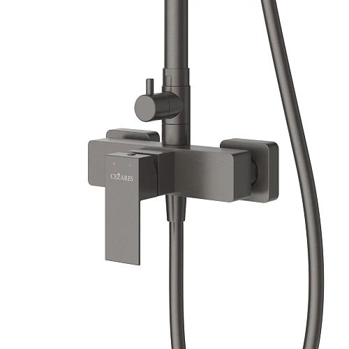 Душевая система CEZARES SLIDER-CD-GM оружейная сталь Душевая система CEZARES SLIDER-CD-GM оружейная сталь