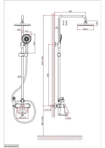 Душевая система D&K Bayern Furth (DA1524701B18) Душевая система D&K Bayern Furth (DA1524701B18)