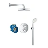 Душевая система GROHE Grohtherm 1000 с душевым гарнитуром и верхним душем Tempesta 210, хром (346140 34614001