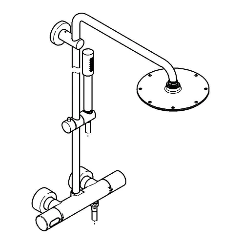 Душевая система GROHE Rainshower 210 с термостатическим смесителем, хром (27032001) Душевая система GROHE Rainshower 210 с термостатическим смесителем, хром (27032001)