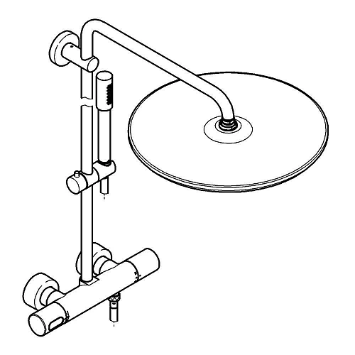 Душевая система GROHE Rainshower 400 с термостатическим смесителем, хром (27174001) Душевая система GROHE Rainshower 400 с термостатическим смесителем, хром (27174001)