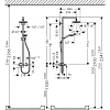 Душевая система hansgrohe Croma Select E со смесителем 180 27258400 Душевая система hansgrohe Croma Select E со смесителем 180 27258400