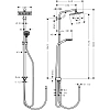 Душевая система hansgrohe Crometta E 240 1jet Showerpipe Reno EcoSmart 27289000 Душевая система hansgrohe Crometta E 240 1jet Showerpipe Reno EcoSmart 27289000