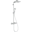 Душевая система Hansgrohe Crometta E с термостатом Showerpipe 240 1jet EcoSmart 27281000, хром Душевая система Hansgrohe Crometta E с термостатом Showerpipe 240 1jet EcoSmart 27281000, хром