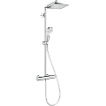 Душевая система Hansgrohe Crometta E с термостатом Showerpipe 240 1jet EcoSmart 27281000, хром Душевая система Hansgrohe Crometta E с термостатом Showerpipe 240 1jet EcoSmart 27281000, хром