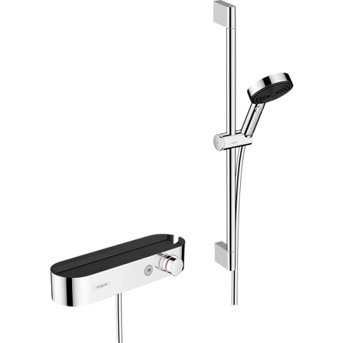 Душевая система Hansgrohe Pulsify S Showerpipe 105 3jet с термостатом для ванны, штанга 65 см 24260000. Душевая система Hansgrohe Pulsify S Showerpipe 105 3jet с термостатом для ванны, штанга 65 см 24260000.