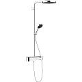 Душевая система Hansgrohe Pulsify S Showerpipe 260 1jet с термостатом для ванны 24220000, хром Душевая система Hansgrohe Pulsify S Showerpipe 260 1jet с термостатом для ванны 24220000, хром