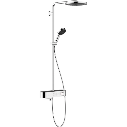 Душевая система Hansgrohe Pulsify S Showerpipe 260 1jet с термостатом для ванны 24230000, хром Душевая система Hansgrohe Pulsify S Showerpipe 260 1jet с термостатом для ванны 24230000, хром