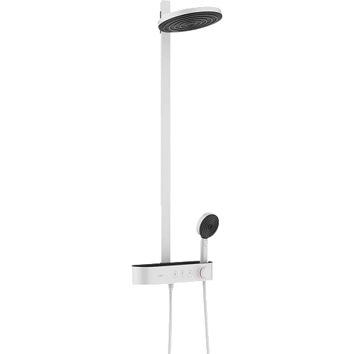 Душевая система Hansgrohe Pulsify S Showerpipe 260 2jet с термостатом для ванны 24241700, матовый бе Душевая система Hansgrohe Pulsify S Showerpipe 260 2jet с термостатом для ванны 24241700, матовый бе