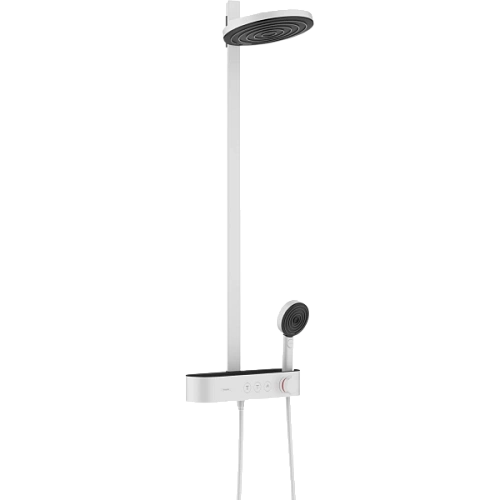 Душевая система Hansgrohe Pulsify S Showerpipe 260 2jet с термостатом для ванны 24241700, матовый бе Душевая система Hansgrohe Pulsify S Showerpipe 260 2jet с термостатом для ванны 24241700, матовый бе